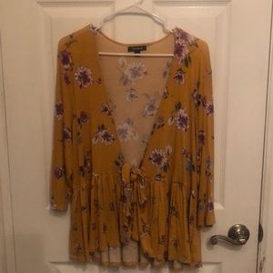 Yellow floral top